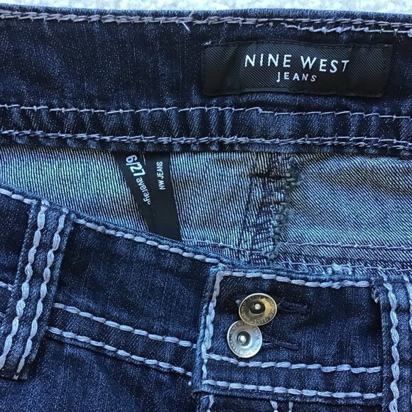 NINE WEST BLUE JEANS SIZE 6 ANNETTE - Picture 8 of 9